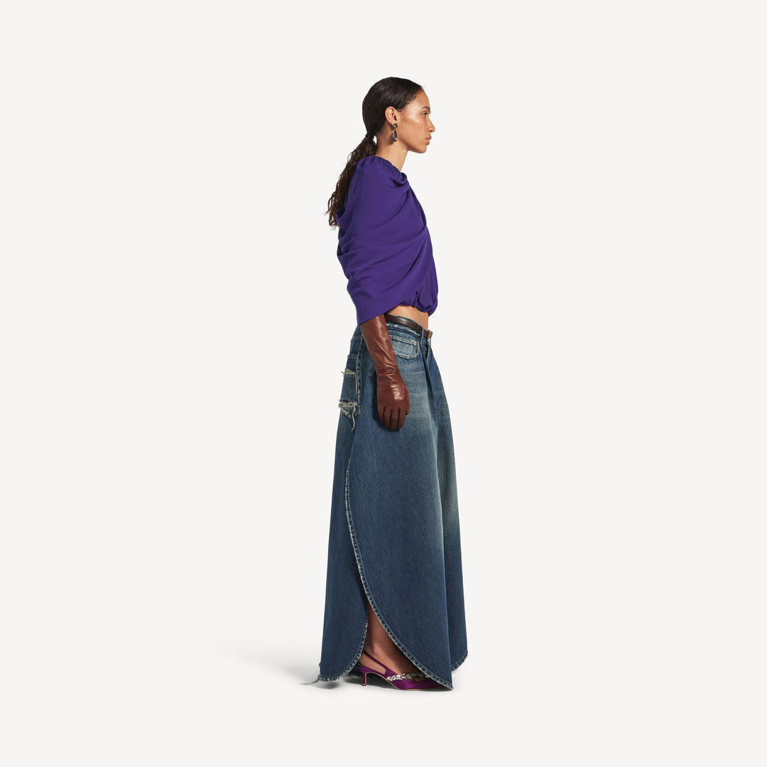 BALENCIAGA - Women's Cape Top in Purple