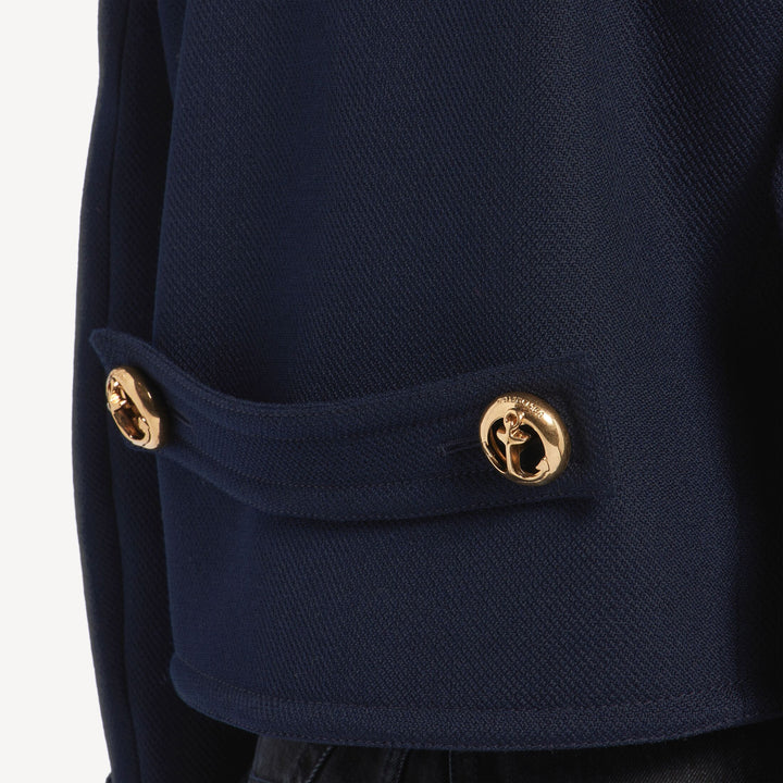 BALENCIAGA - Caban Court pour Femme en Bleu Marine