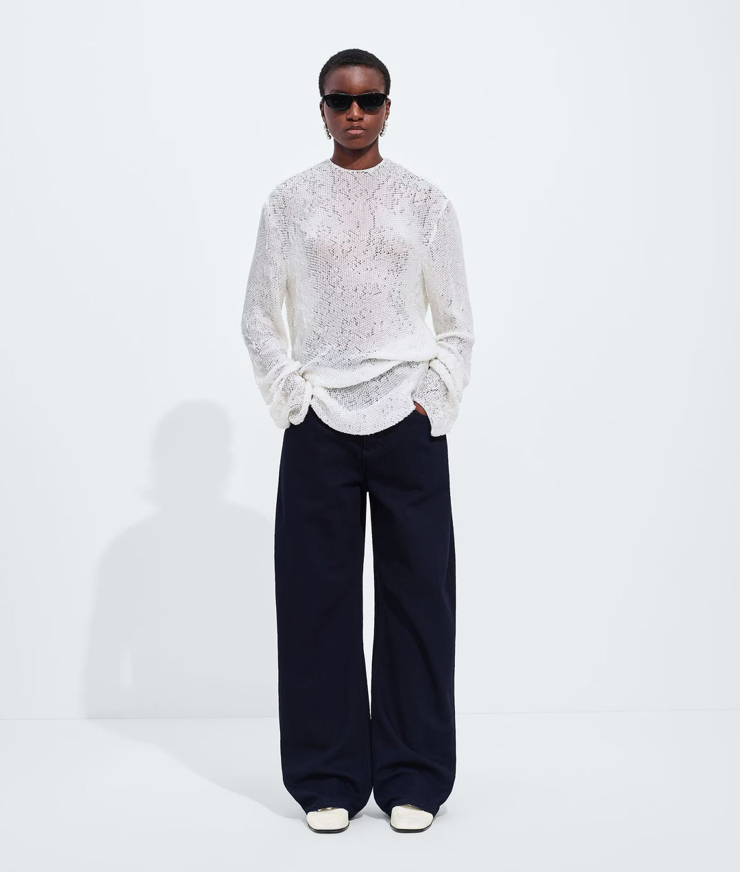 BOTTEGA VENETA - Jean ample Dark Indigo