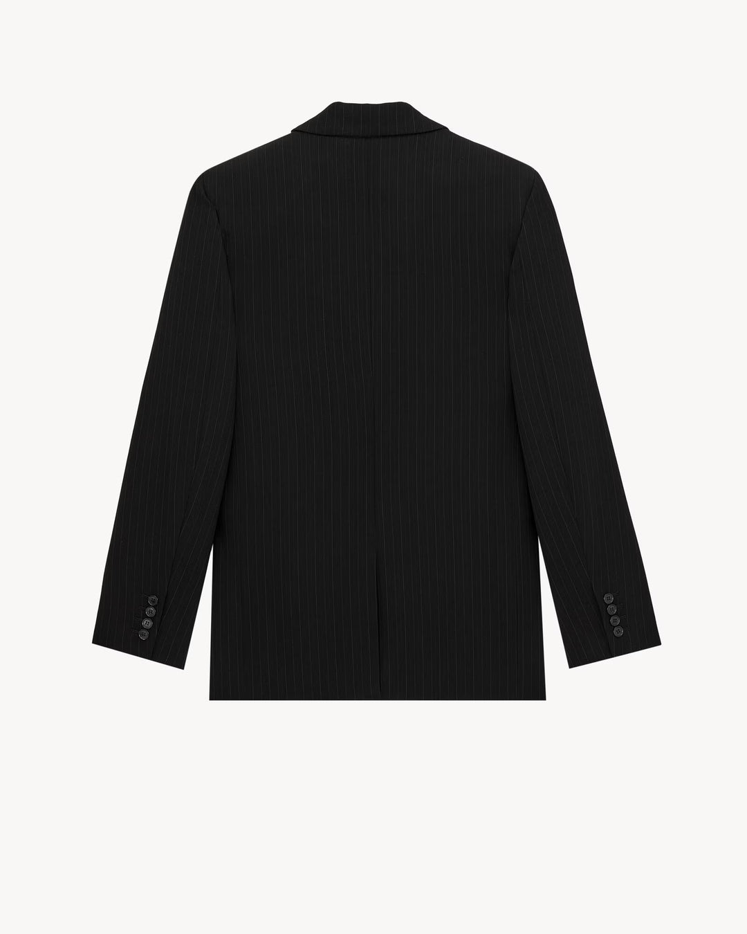 SAINT LAURENT - Veste à double boutonnage en laine à fines rayures