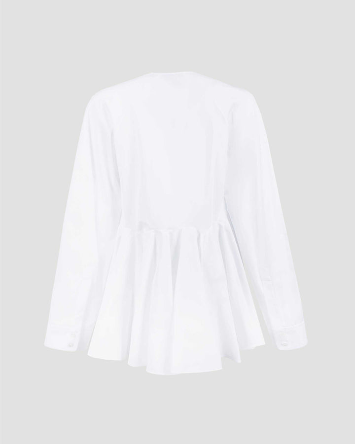 ALAIA - COTTON POPLIN BLOUSE
