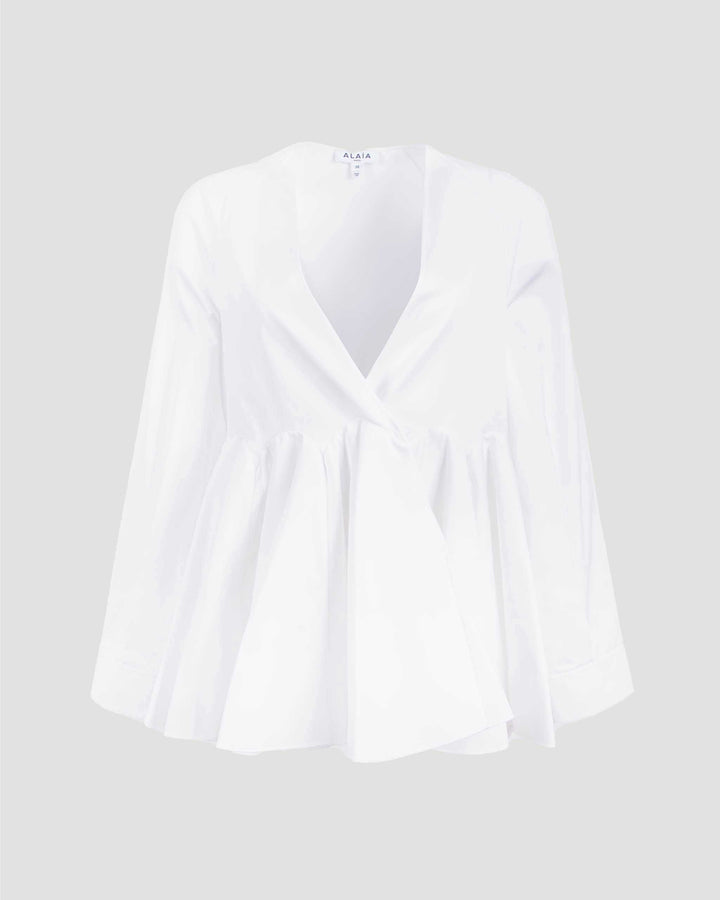 ALAIA - COTTON POPLIN BLOUSE