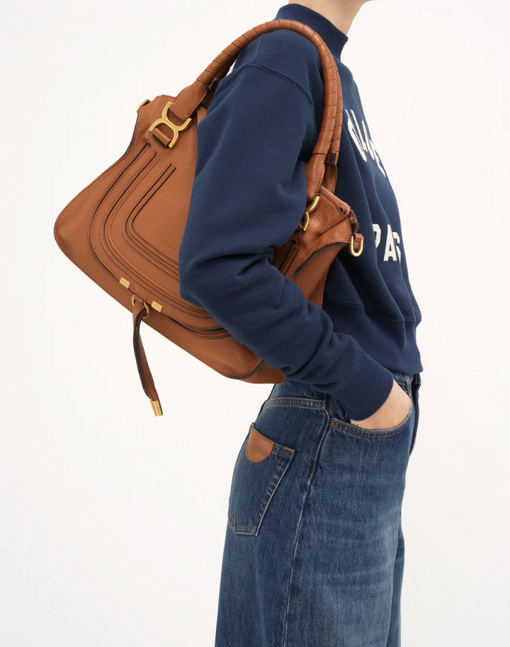CHLOÉ - Sac Marcie en cuir grainé