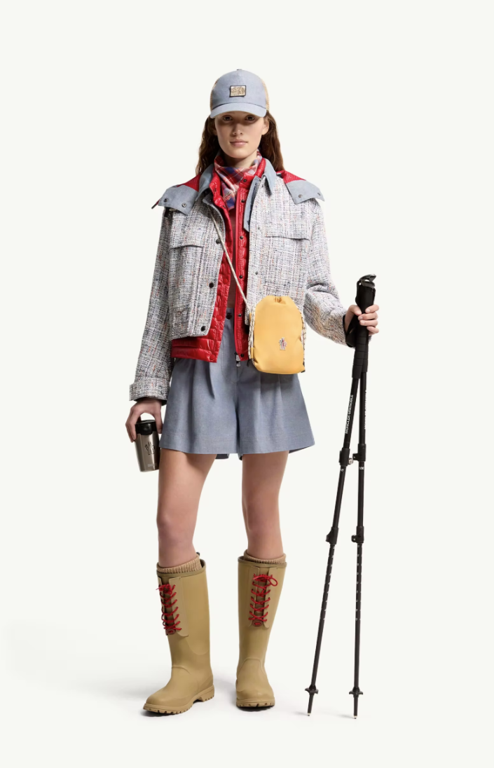 MONCLER - Veste en tweed à capuche Termez