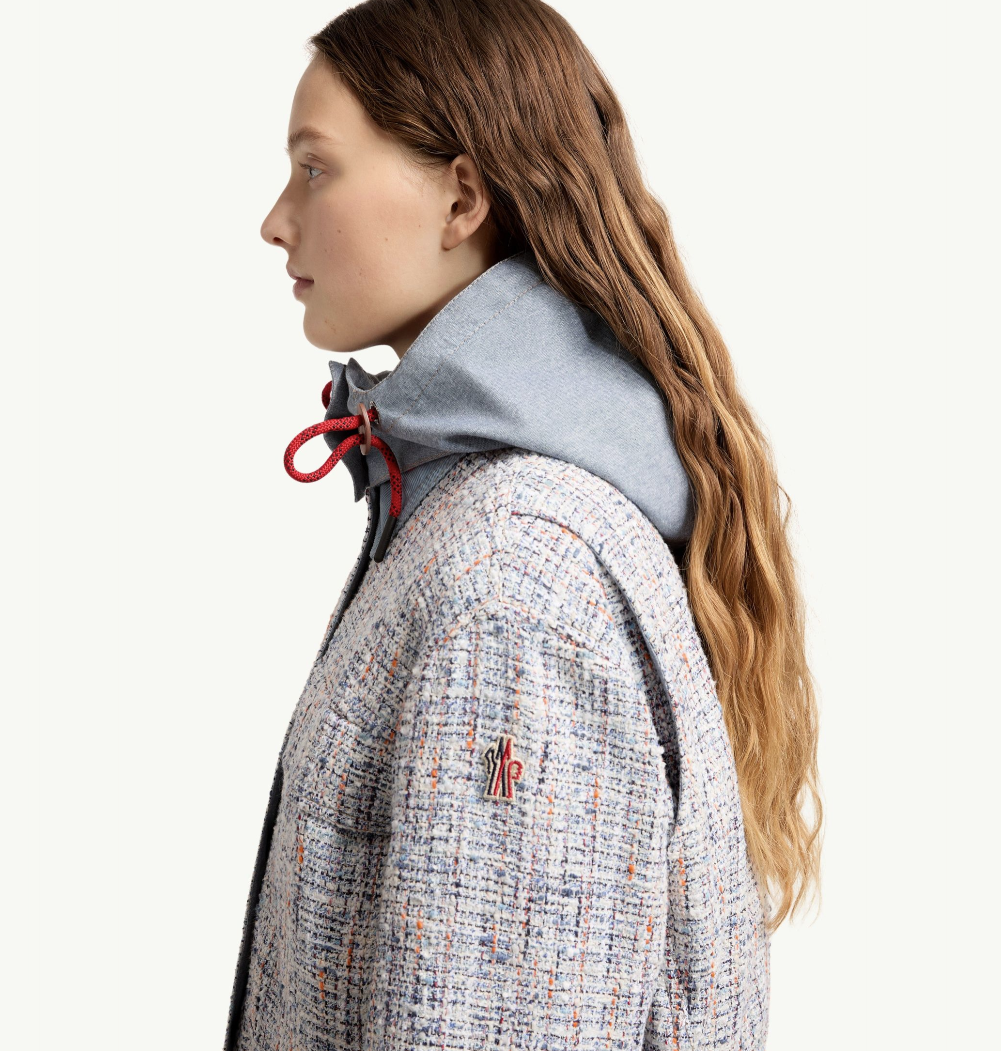 MONCLER - Veste en tweed à capuche Termez