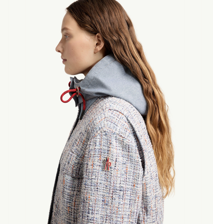 MONCLER - Veste en tweed à capuche Termez