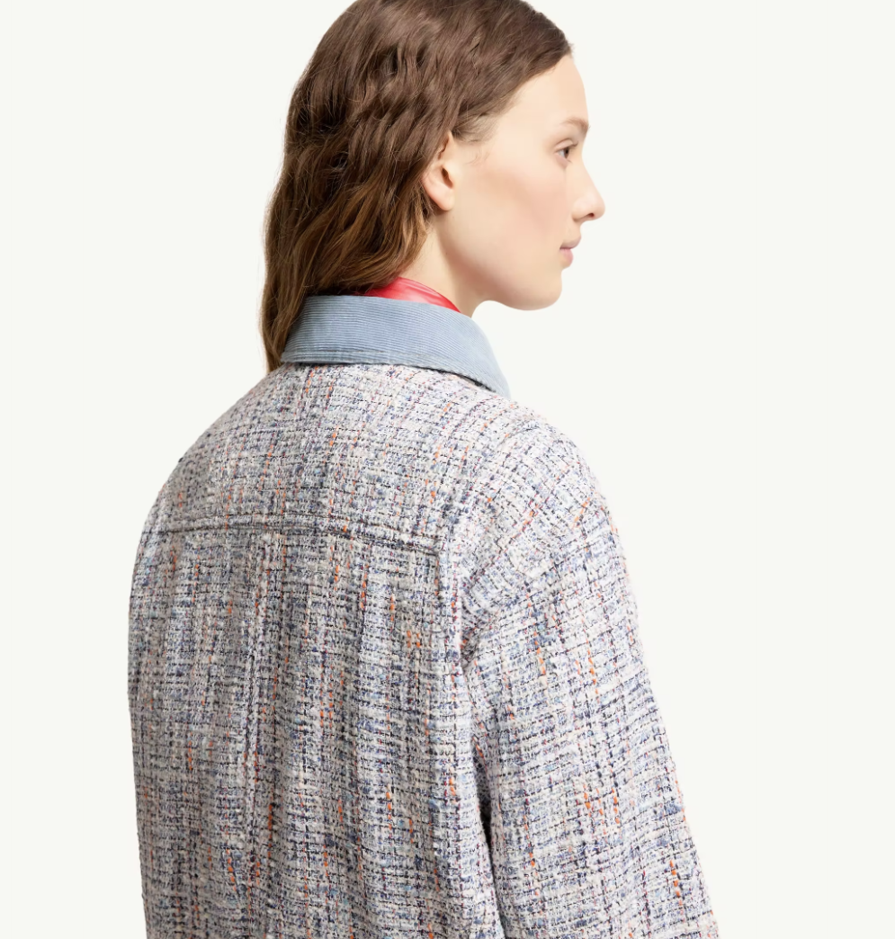 MONCLER - Veste en tweed à capuche Termez