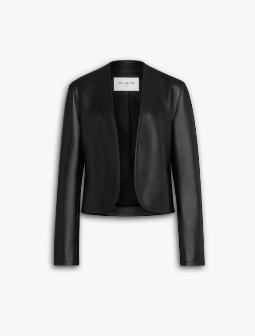ALAIA - BLAZER ROND EN CUIR