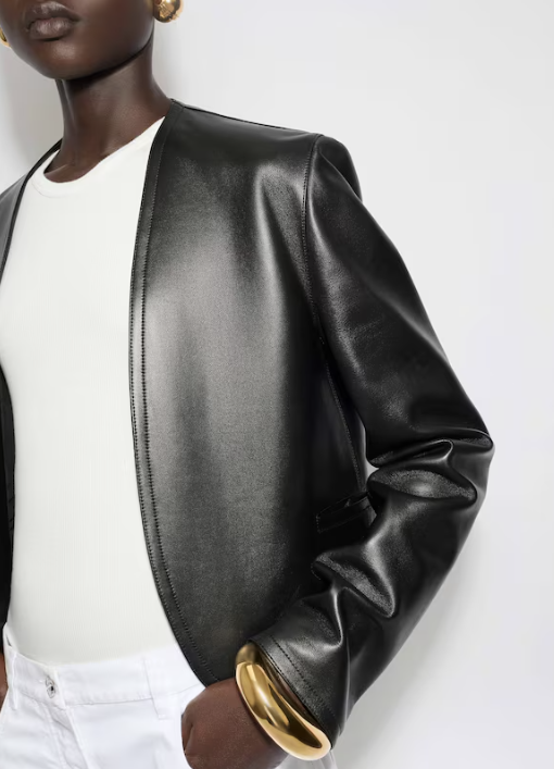ALAIA - BLAZER ROND EN CUIR