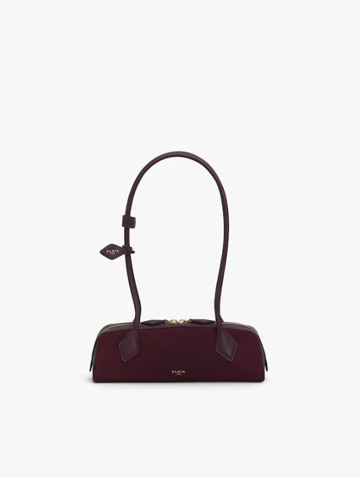ALAIA - SAC LE TECKEL SMALL BI-MATIERE EN CUIR