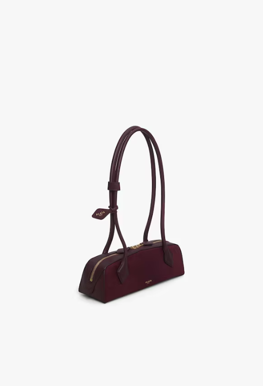ALAIA - SAC LE TECKEL SMALL BI-MATIERE EN CUIR