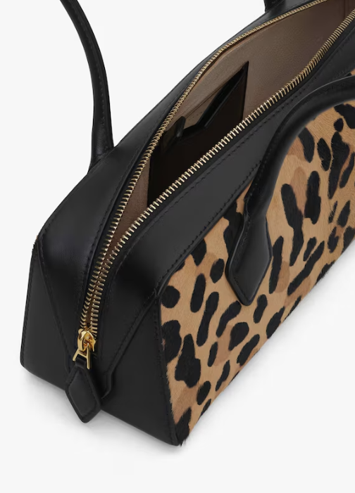 ALAIA - SAC LE TECKEL MEDIUM EN CUIR PONY LÉOPARD