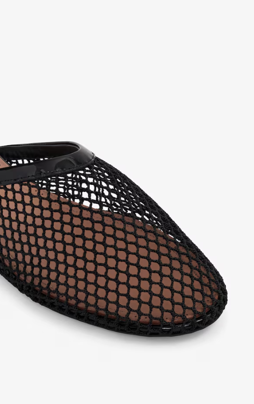 ALAIA - MULES PLATES EN RÉSILLE