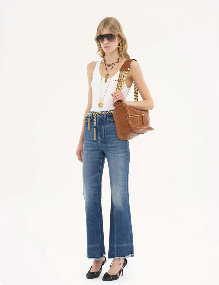 CHLOÉ - Top sans manches en jersey à logo