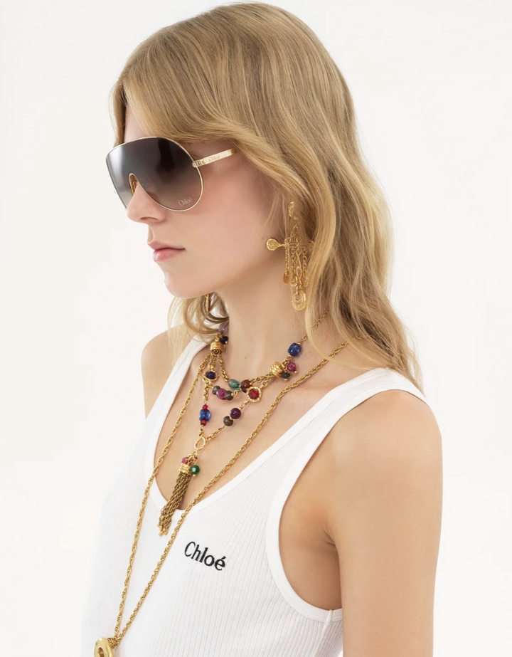 CHLOÉ - Top sans manches en jersey à logo