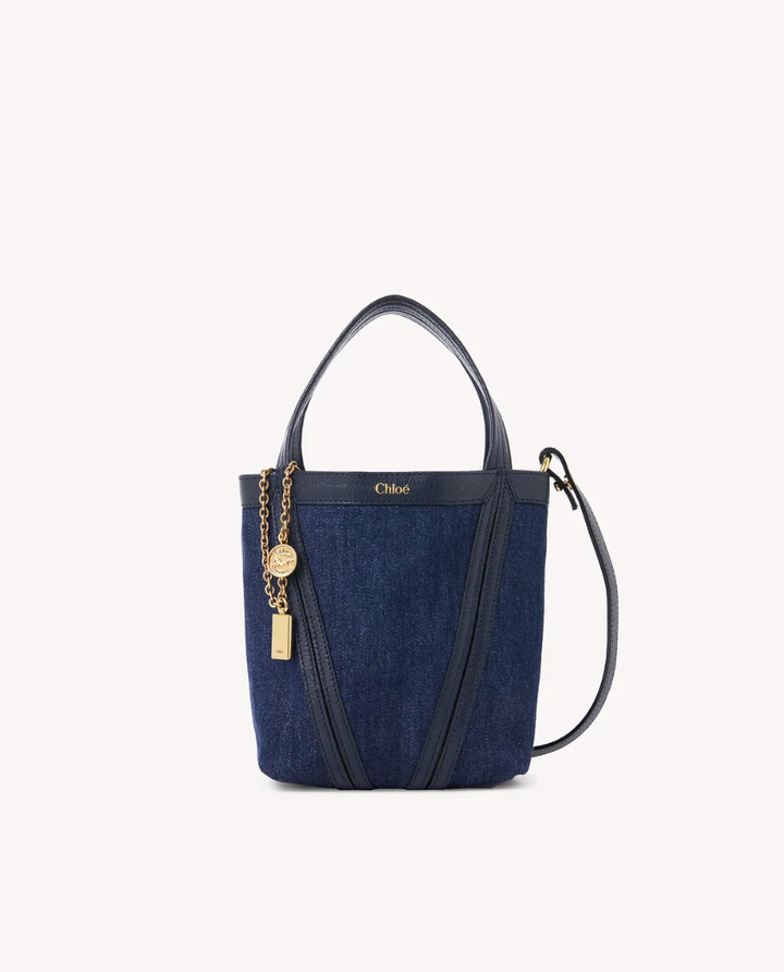 CHLOÉ - Petit sac cabas Chloé Spin en denim