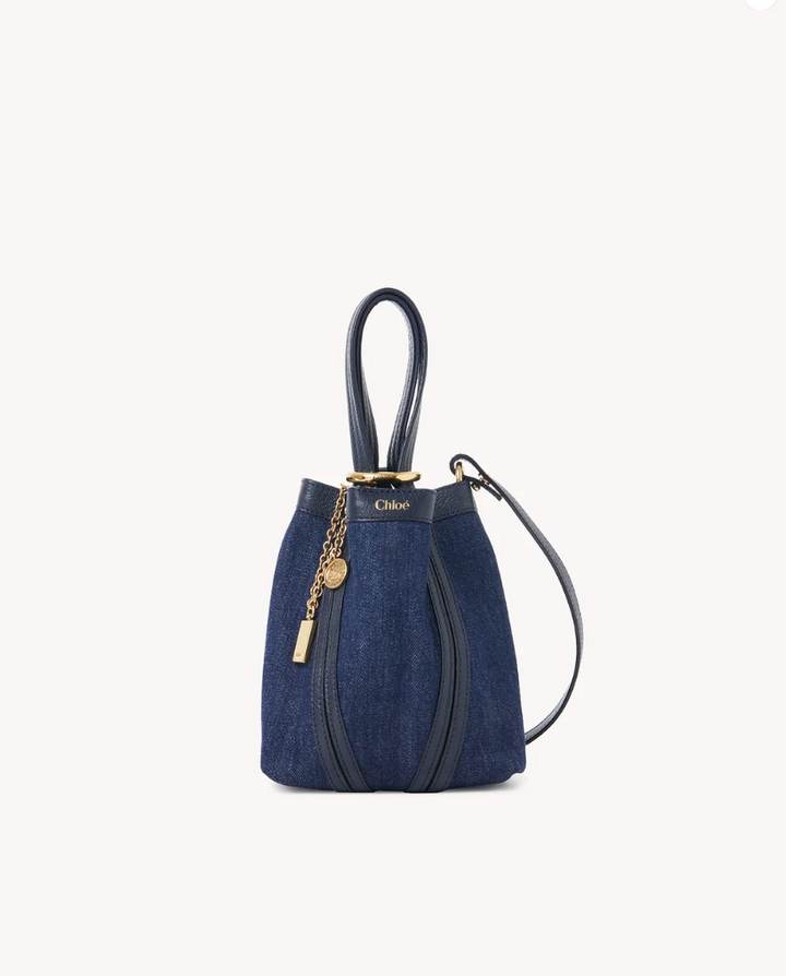 CHLOÉ - Petit sac cabas Chloé Spin en denim