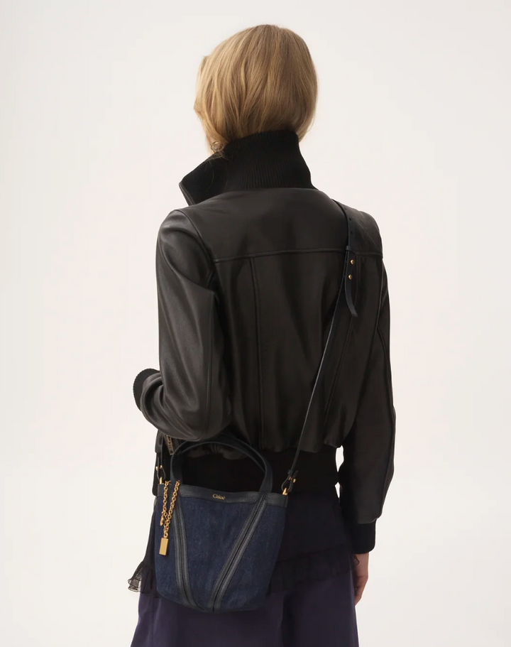 CHLOÉ - Petit sac cabas Chloé Spin en denim