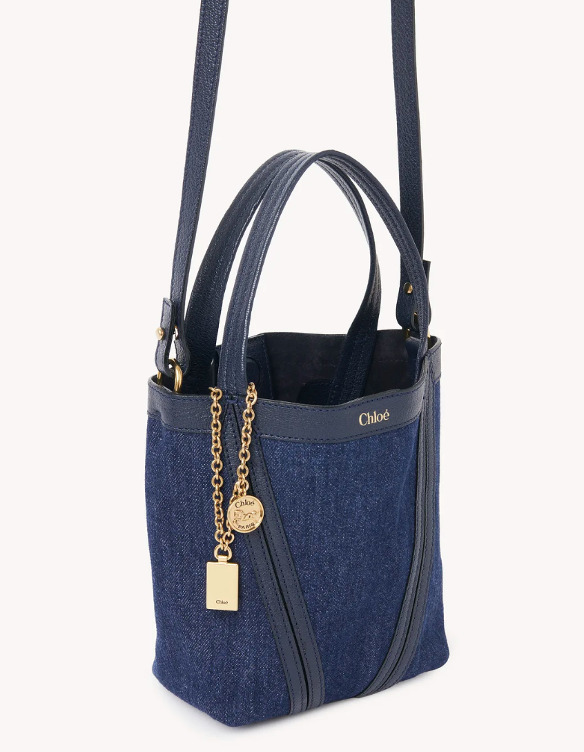 CHLOÉ - Petit sac cabas Chloé Spin en denim