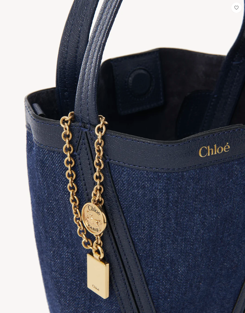 CHLOÉ - Petit sac cabas Chloé Spin en denim
