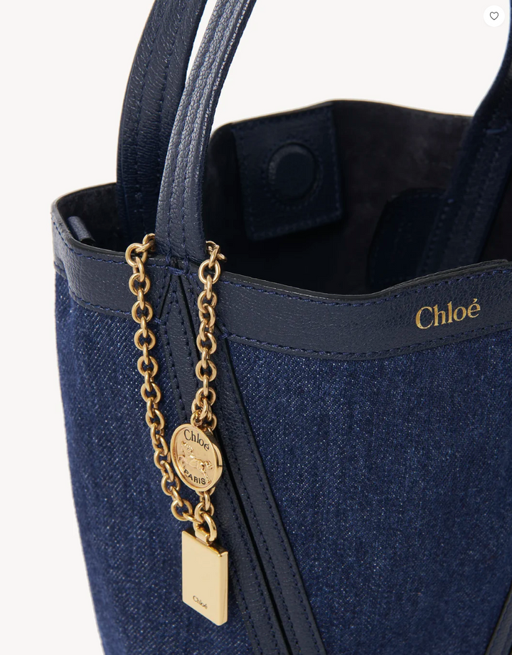 CHLOÉ - Petit sac cabas Chloé Spin en denim