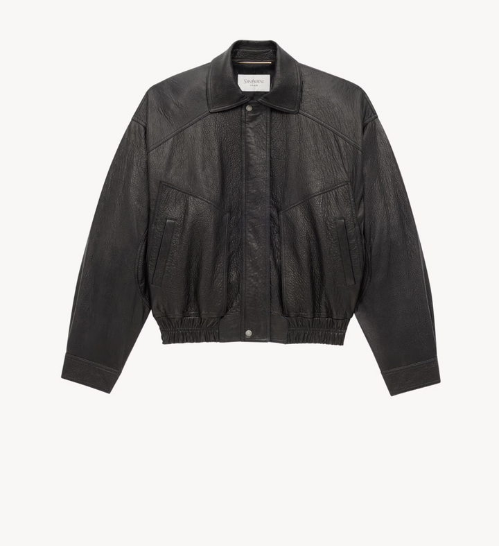 SAINT LAURENT - Bomber en cuir d’agneau