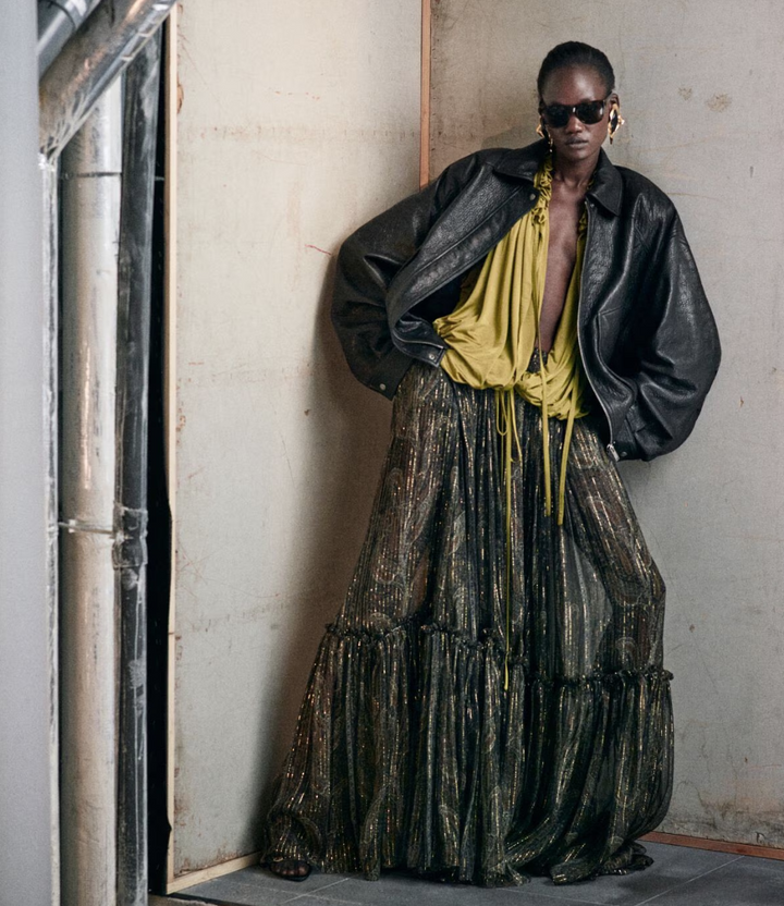 SAINT LAURENT - Bomber en cuir d’agneau