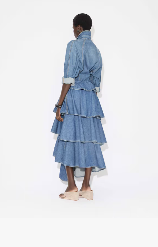 ALAÏA - CHEMISE RONDE EN DENIM
