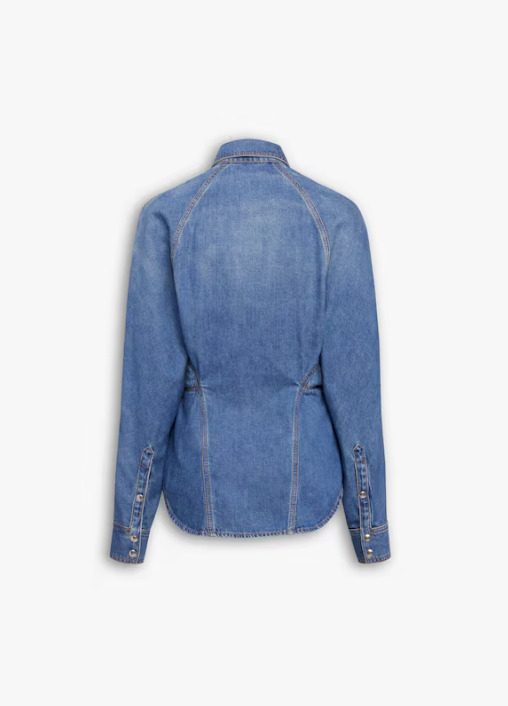 ALAÏA - CHEMISE RONDE EN DENIM
