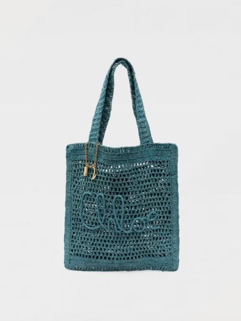 CHLOE - Sac cabas Summer Banana en raphia