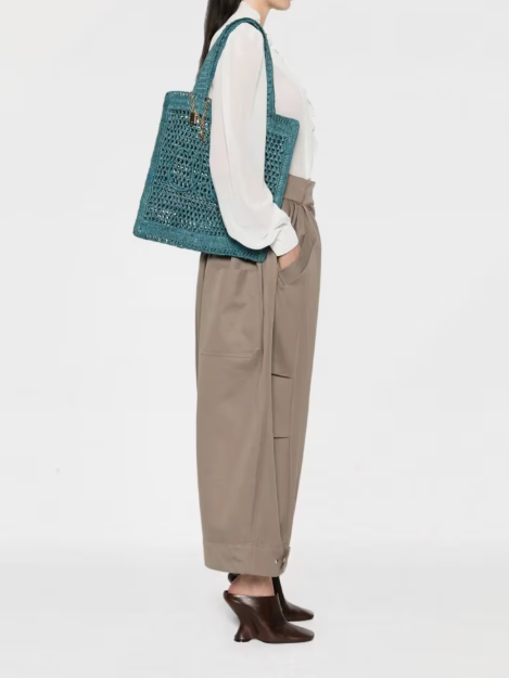 CHLOE - Sac cabas Summer Banana en raphia