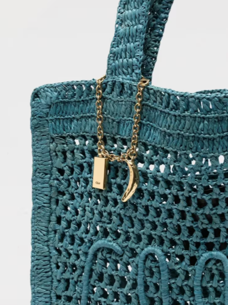 CHLOE - Sac cabas Summer Banana en raphia