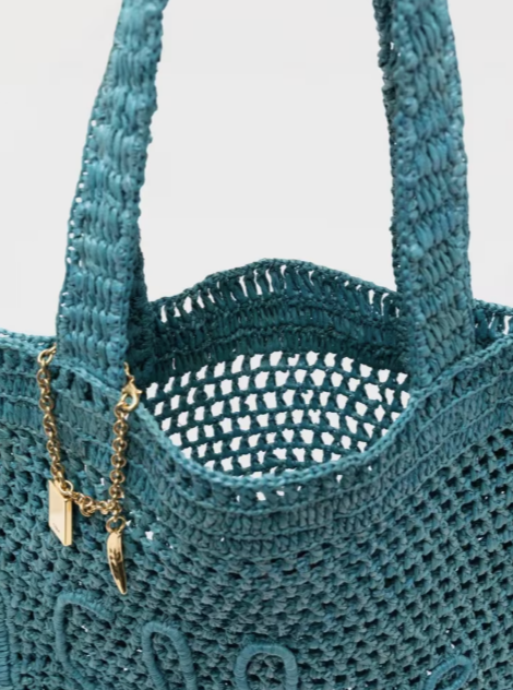 CHLOE - Sac cabas Summer Banana en raphia