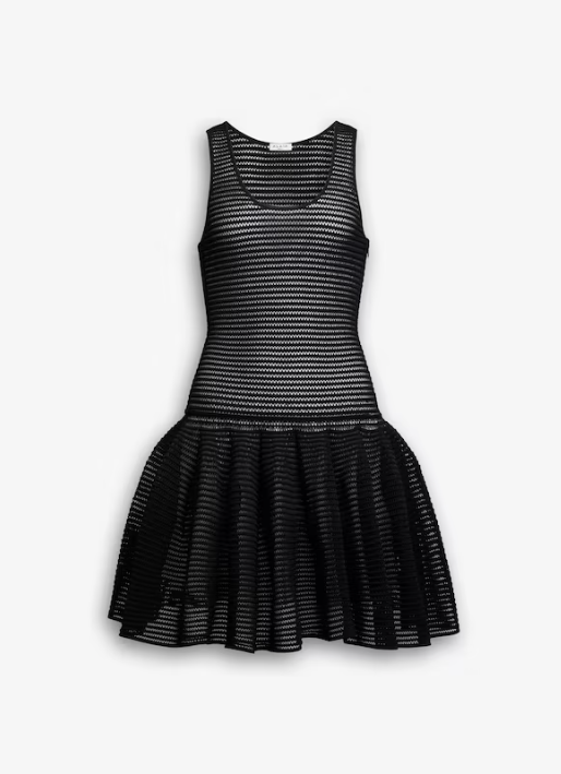 ALAÏA - ROBE COURTE EN MAILLE CRINOLINE
