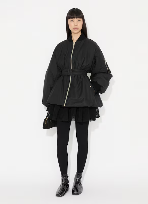 ALAÏA - BOMBER CEINTURÉ EN COTON
