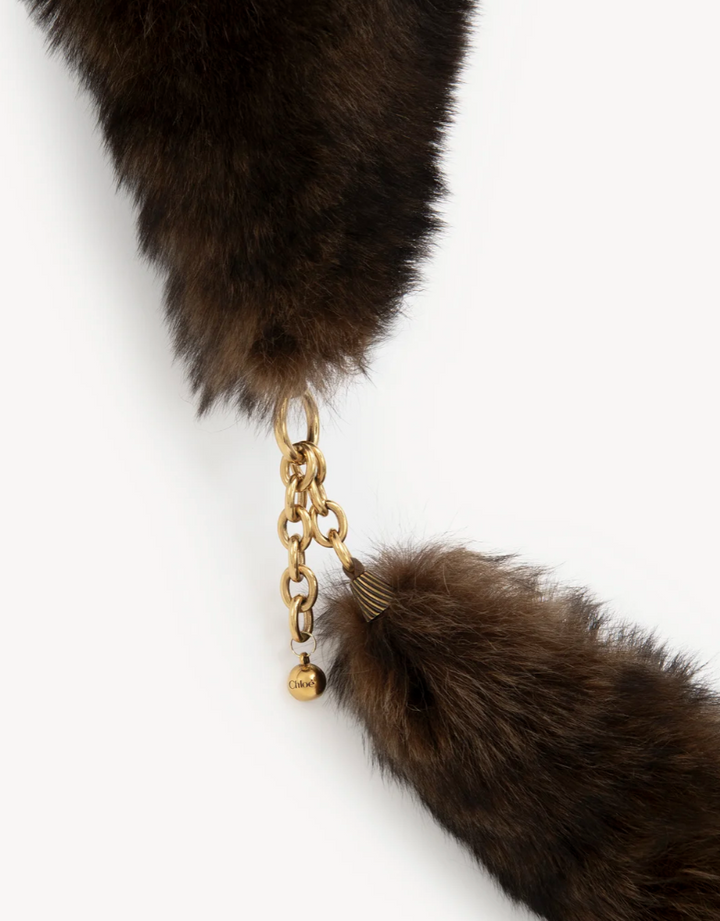 CHLOÉ - Écharpe Chain Tails en shearling