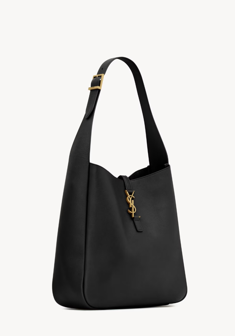 SAINT LAURENT - Le 5 à 7 large souple en cuir grainé