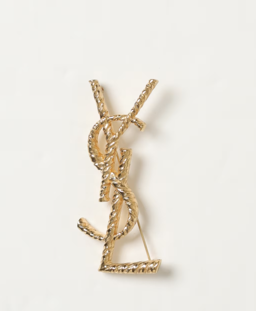 SAINT LAURENT - BROCHE CASSANDRE TIGRE