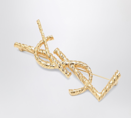 SAINT LAURENT - BROCHE CASSANDRE TIGRE