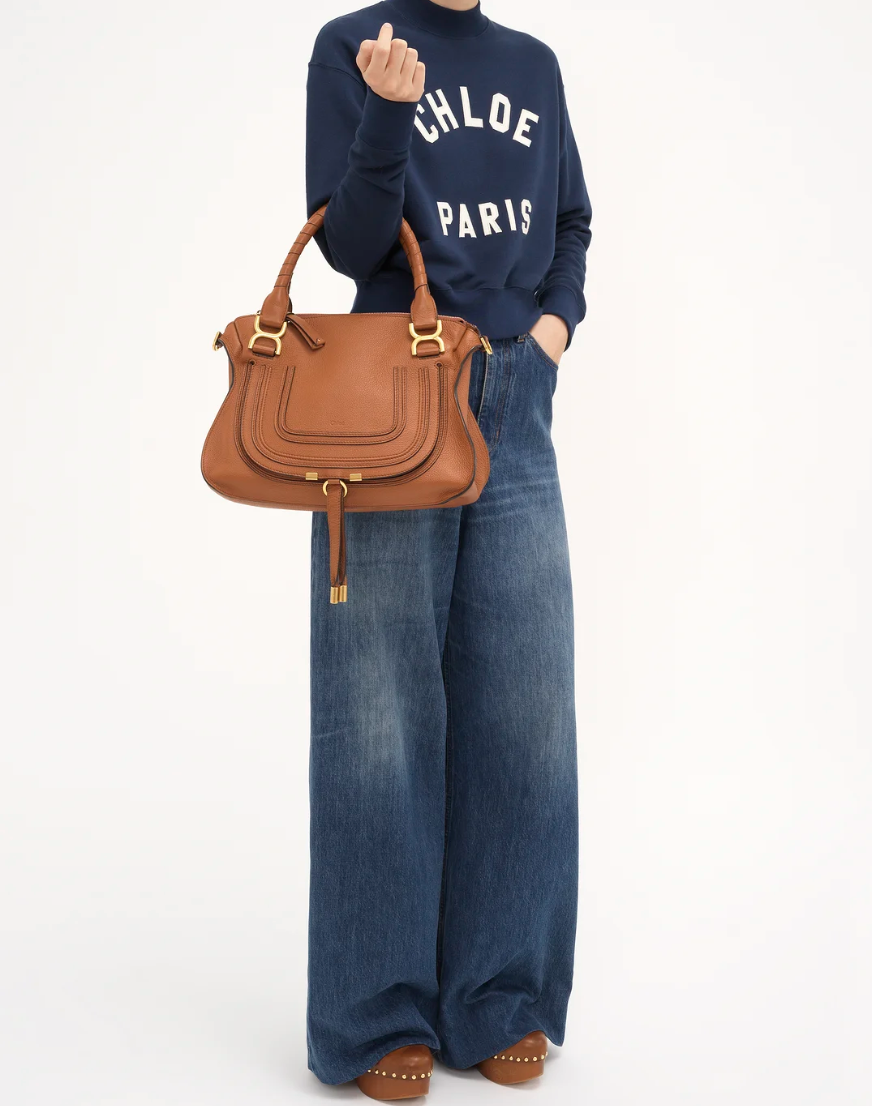 CHLOÉ - Sac Marcie en cuir grainé