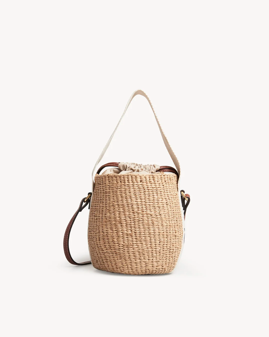 CHLOÉ - Petit panier Woody en fibres naturelles