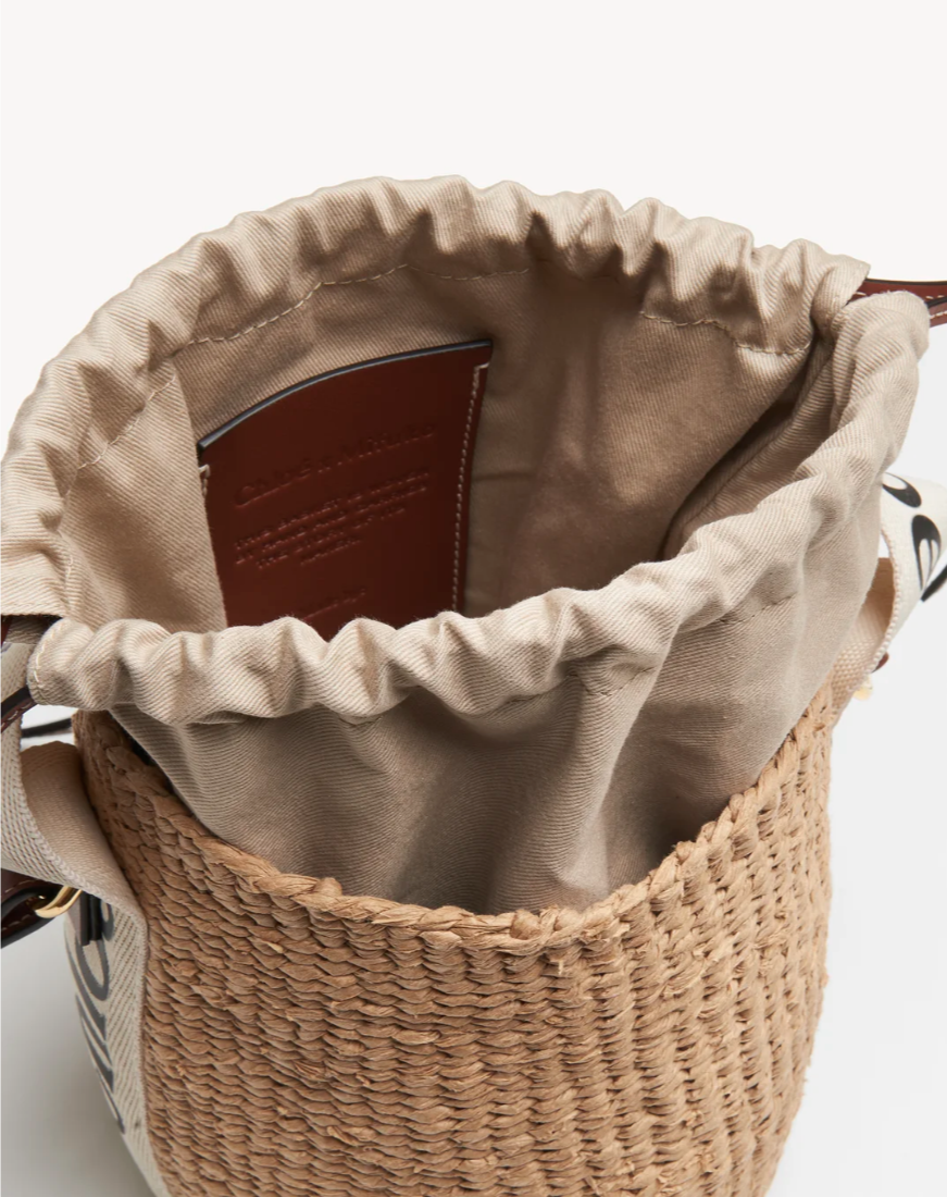 CHLOÉ - Petit panier Woody en fibres naturelles