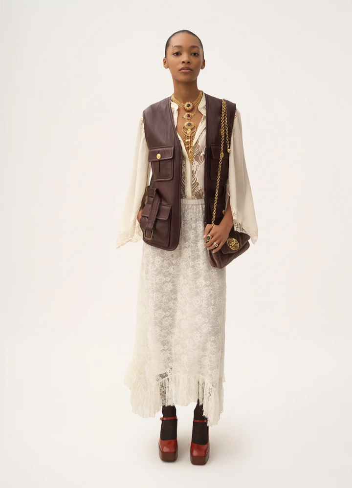 CHLOÉ - Veste sans manches utilitaire en cuir