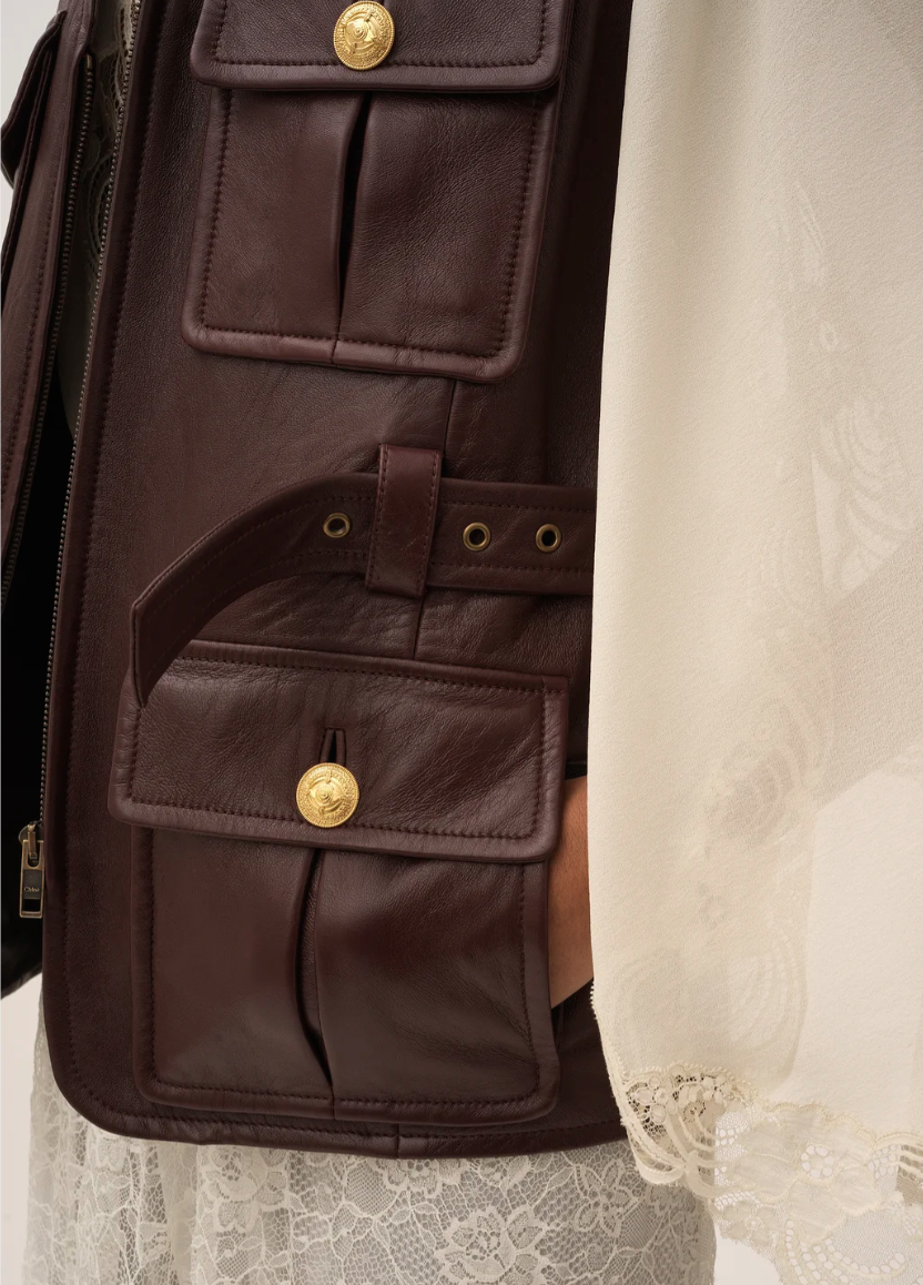 CHLOÉ - Veste sans manches utilitaire en cuir