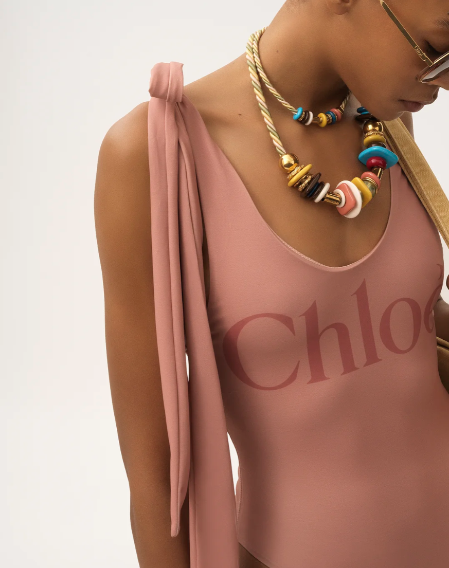 CHLOÉ - Maillot de bain une pièce à bretelle nouée