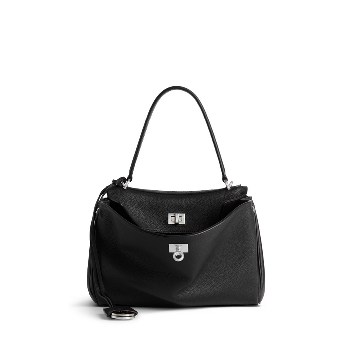 BALENCIAGA - Women's Rodeo Handbag Small Grained Calfskin in Black