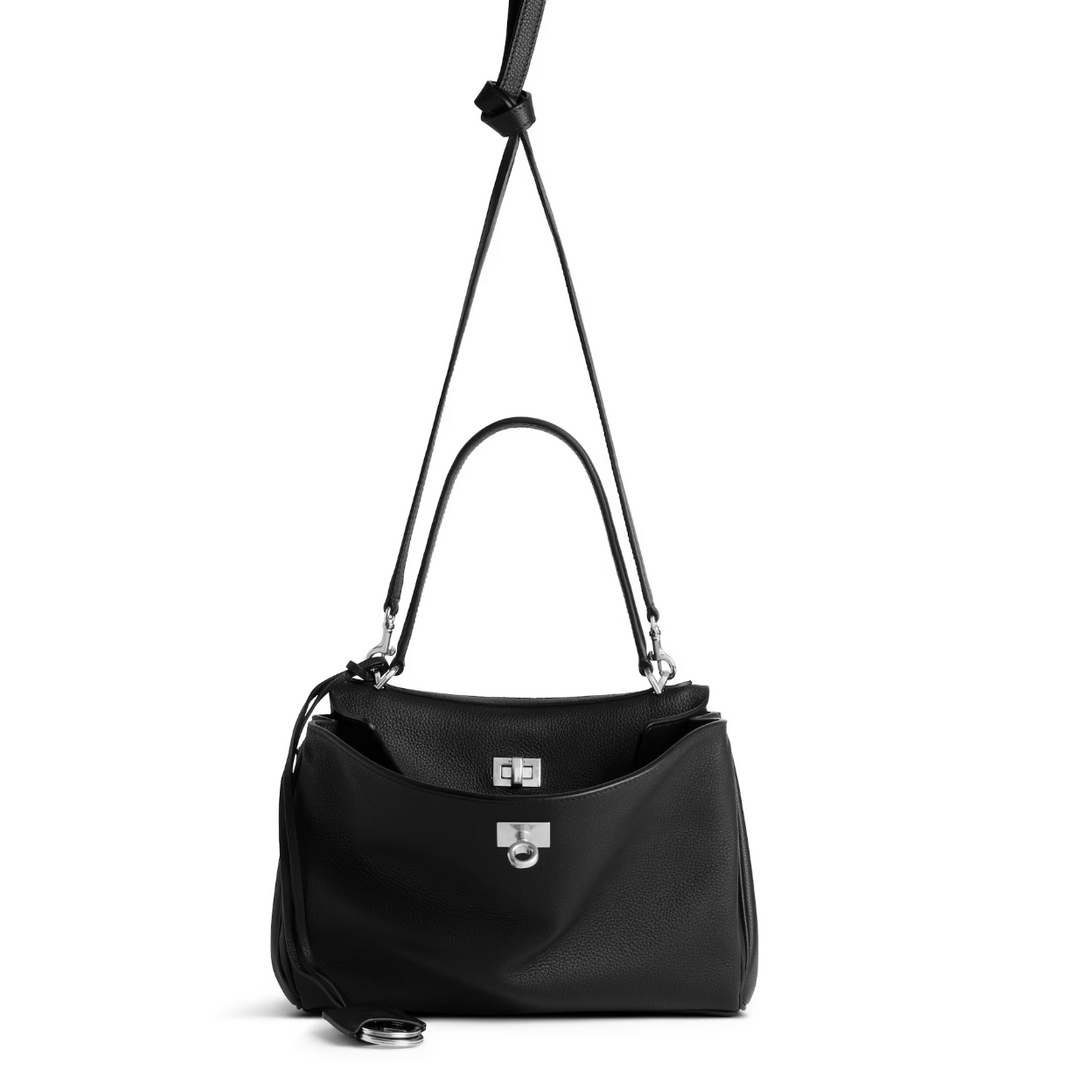 BALENCIAGA - Women's Rodeo Handbag Small Grained Calfskin in Black