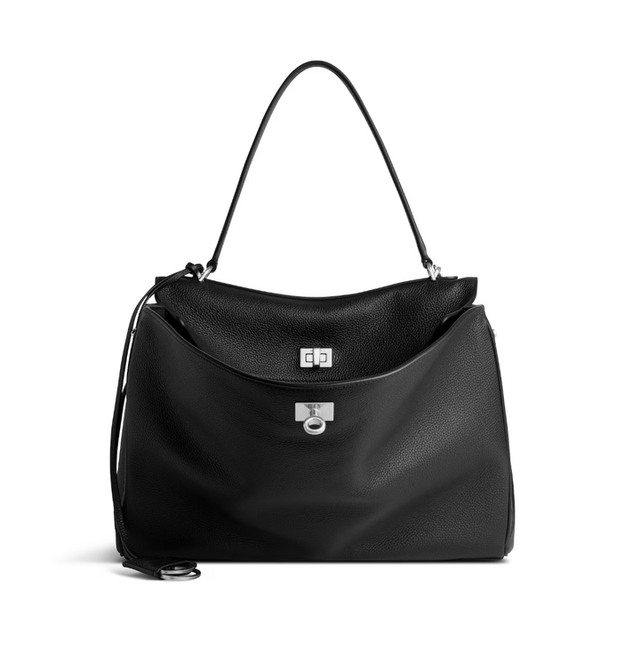 BALENCIAGA - Women's Rodeo Handbag Medium Grained Calfskin in Black
