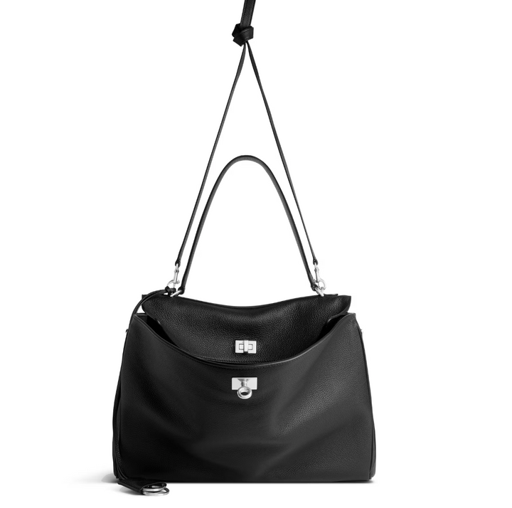 BALENCIAGA - Women's Rodeo Handbag Medium Grained Calfskin in Black