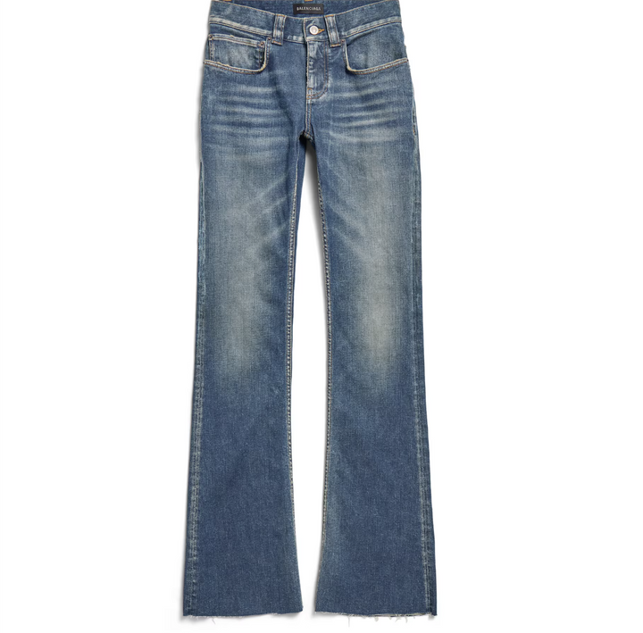 BALENCIAGA - Women's Slim Fit Bootcut Pants in Dark Blue